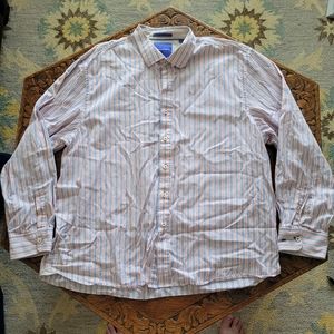 Tommy Bahama Men's Long Sleeved Flip Cuff Button Up Shirt XXL
